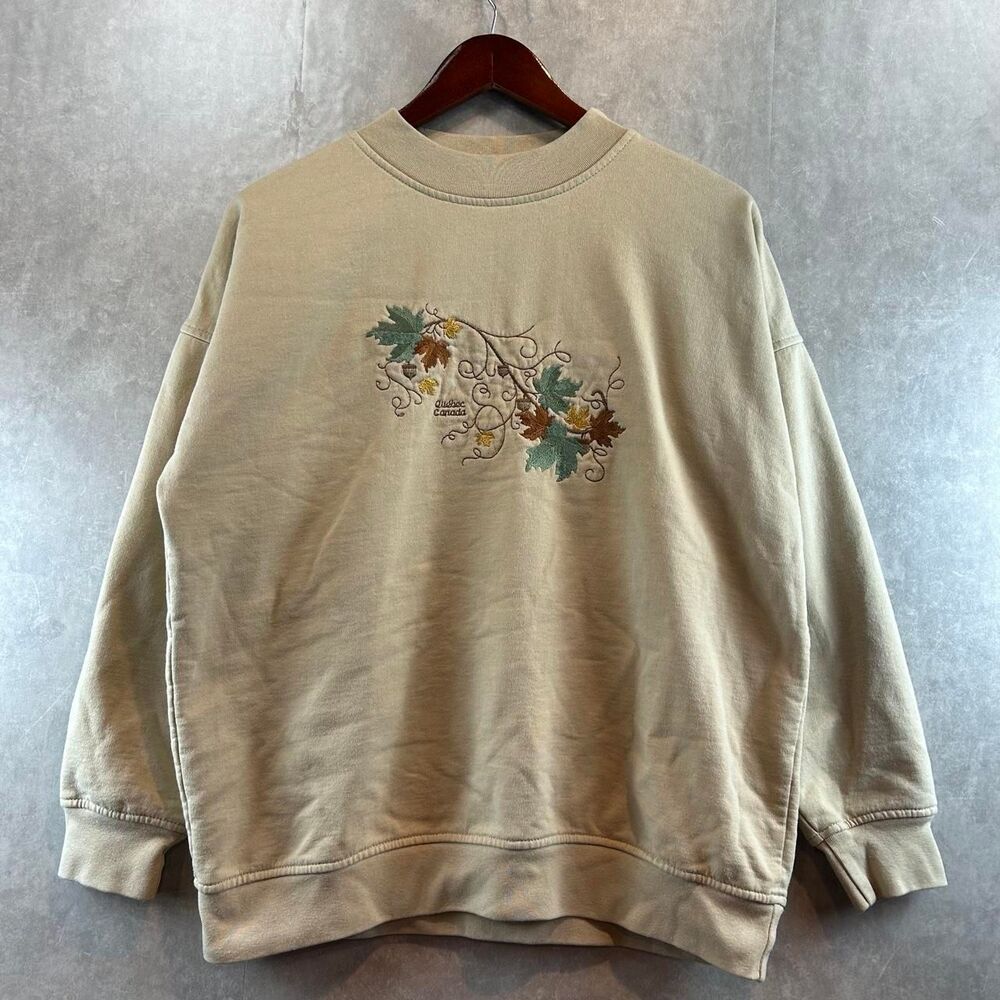 Unbranded Women's Tan and Cream Sweatshirt
